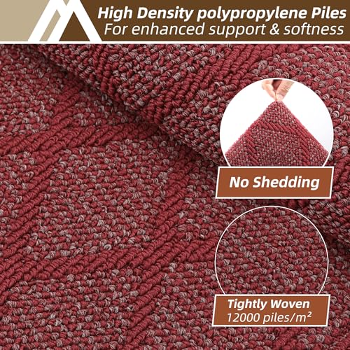 COSY HOMEER Kitchen Rugs, 2 PCS Kitchen Mats Non Slip Washable,Red - color: Red, size: 20"x32" + 20"x48"