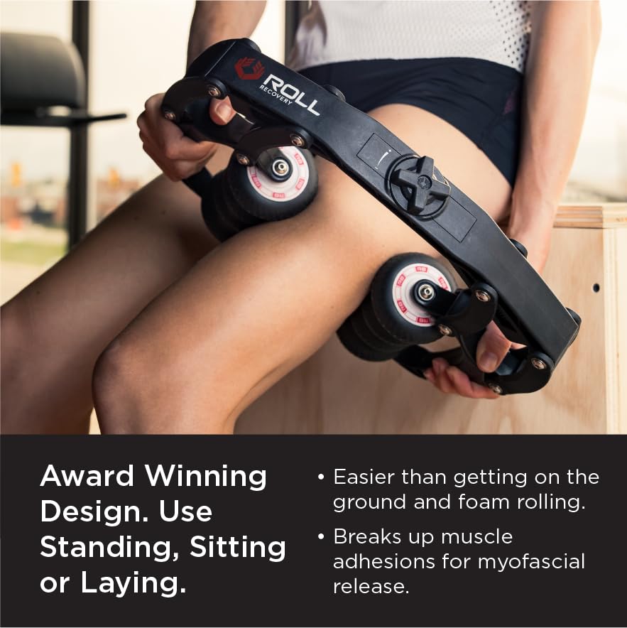 ROLL Recovery R8 Plus (Carbon Black) - Deep Tissue Massage Roller - color: Carbon Black
