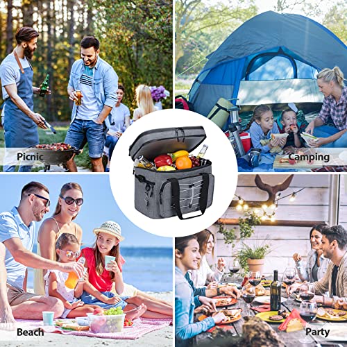 Maelstrom 24/30/60 Can Soft Cooler Bag, Double Deck Portable Ice Chest - color: Grey, size: 30 Can