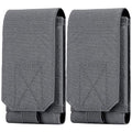 Tactical Molle Phone Holster Pouch, Universal Belt Waist Bag for iPhone 18 Pro Max/17 Pro/17/16 Pro Max/15 Pro Max/14 Pro Max/13, Samsung S26 Ultra/S25/S24, Size L - color: Gray(2 Pack)