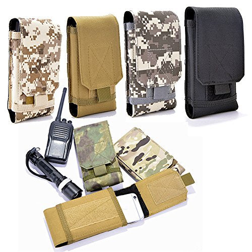 Tactical MOLLE Smartphone Holster, Universal Army Mobile Phone Belt Pouch EDC Security Pack Carry Accessory Kit Blowout Pouch Belt Loops Waist Bag Case for iPhone SE 5S Samsung Galaxy S4 mini - color: #B (Small)