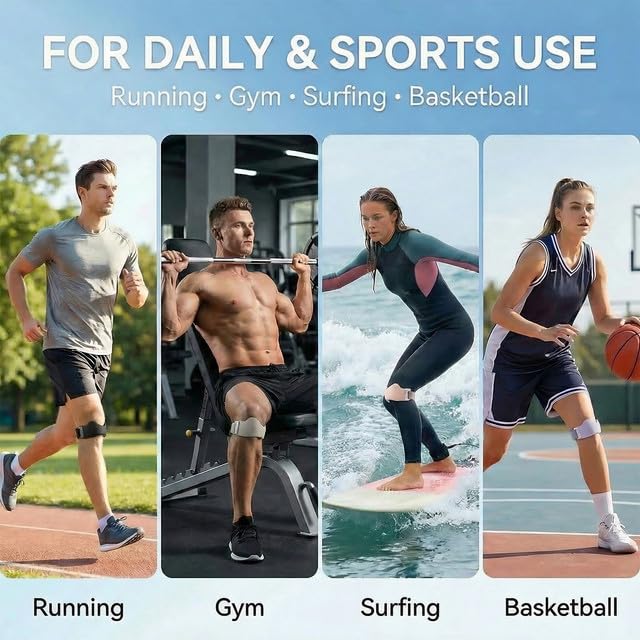 Patella Tendon Strap for Men & Women, Adjustable Knee Brace, Black, 2 Pack - color: 2 Black