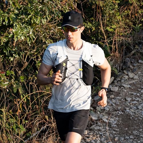 N NEVO RHINO 5L Running Vest, Water Vest Backpack with 2x500ml Soft Flasks - color: White, size: Small