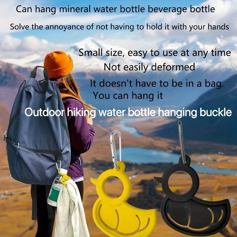 Multifunctional Silicone Carabiner Clip, Outdoor Portable Gear Holder for Towel Scarf Bottle Keys, Hair Tie Loop, 1Pcs