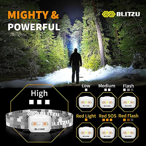 LED Headlamp, Super Bright Headlight Flashlight, Kids & Adults Outdoor Use - color: White
