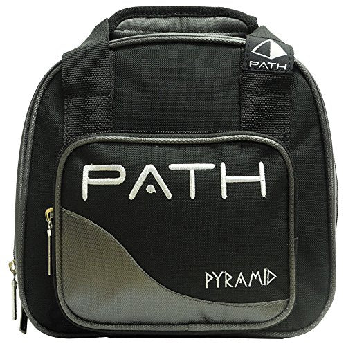 Pyramid Path Plus One Spare Tote Bowling Bag with Front Accessory Pocket - Holds One Bowling Ball and Small Accessories - color: Black/Silver