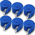 6 Pcs Yoga Straps for Stretching 8 Ft, Safe D Ring Buckle - color: Royal Blue