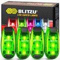 LED Safety Lights 4 Pack, Clip On High Visibility Strobe Light for Walk Run - color: Green