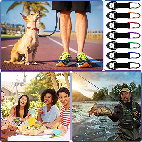 Durable Silicone Water Bottle Holder Hook Carrier with Carabiner Clip & Key Ring, Fits Any 12oz, 17oz and 25oz Water Bottles for Outdoor Activities Camping Hiking Traveling or Daily Use