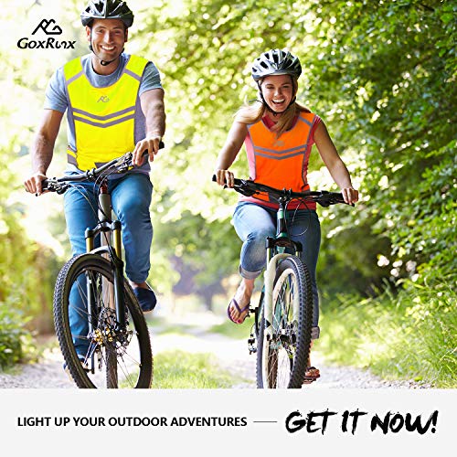 Reflective Running Vest Gear Cycling Motorcycle Reflective Vest,High Visibility Night Running Safety Vest - size: Large-X-Large