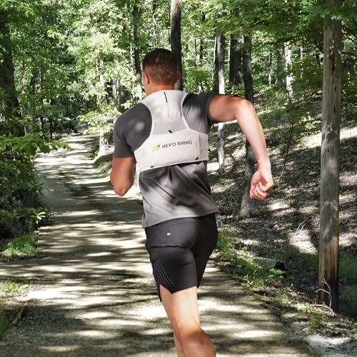 N NEVO RHINO Running Hydration Vest with 2 TPU 500ml Soft Flask - color: white, size: Large