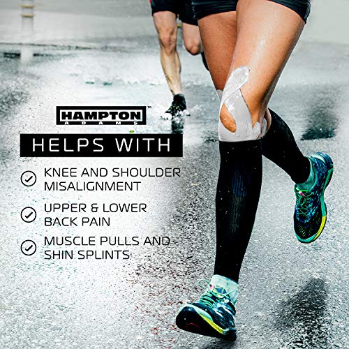 Hampton Adams Kinesiology Tape, Uncut Roll, Waterproof Muscle Support - color: White, size: 2in x 135ft (1 Roll)
