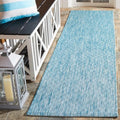 SAFAVIEH Courtyard Outdoor Runner Rug 2'3"x8', Aqua & Aqua CY8520-37122 - color: Aqua, size: 2'3" x 8' (Runner)