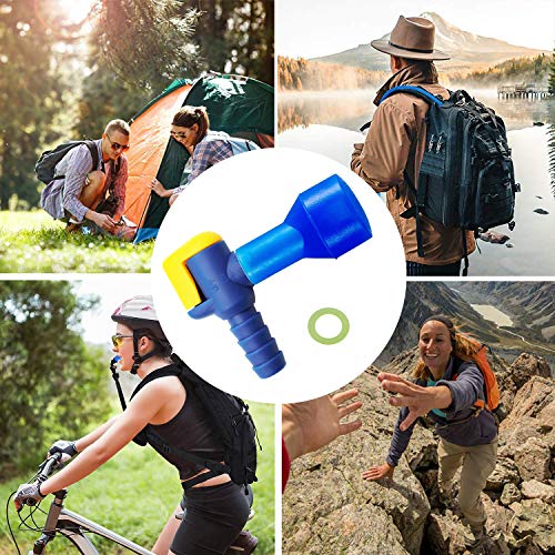 Bite Valve Replacement Mouthpiece Fit for Hydration Pack Bladder Water Backpack and Most Brands(4-Pack), with Shutoff Valve and Tube O-Ring - color: Clear