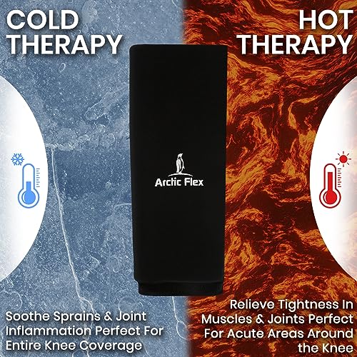 Arctic Flex Ice Sleeve for Knee, Elbow, Arm - Hot & Cold Freeze Pack Wrap for Tennis Pain Relief, Tendonitis - Gel Compression Brace for Injuries - Therapy Compress - Reusable, 360 Coverage - size: XX-Large