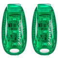 EverLightFX USB Rechargeable LED Safety Light 2 Pack, Clip On Strobe Light - color: Green
