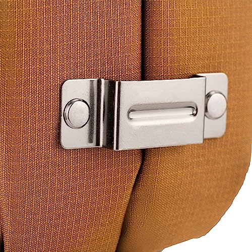 Bucket Boss Four-Barrel Tool Sheath with FlapFit to Fit Instantly Over a Belt or Into a Pants Pocket, with 5 Tool Pockets and 2 Loops, and Metal Tape Clip, in Brown, 54184