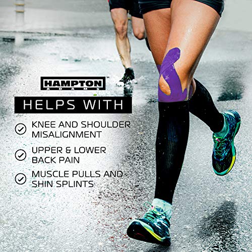 Hampton Adams Kinesiology Tape, Uncut Roll, Waterproof Muscle Support - color: Purple, size: 2in x 135ft (1 Roll)