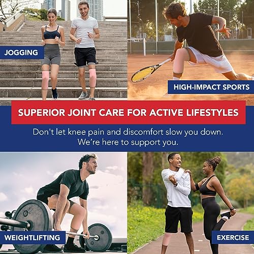 Doctor Developed Knee Brace/Knee Support/Knee Compression Sleeve & Handbook - Relief For Arthritis, Tendonitis, Injury (Pink, L) - color: Pink