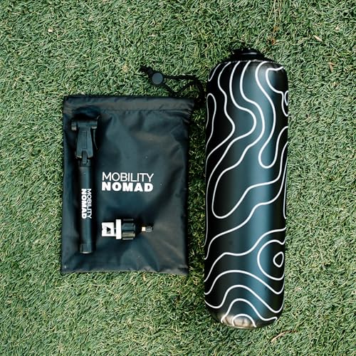 Inflatable Travel Foam Roller, 15 x 5 in, Topo Black - color: Topo Black