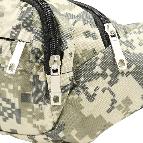 AIBEARTY Kids Fanny Pack Boys Small Camouflage Waist Pack Belt Waist Bag Pack Pouch with Adjustable Strap for Children Sport Running, Camping, Trip - color: B Army Green