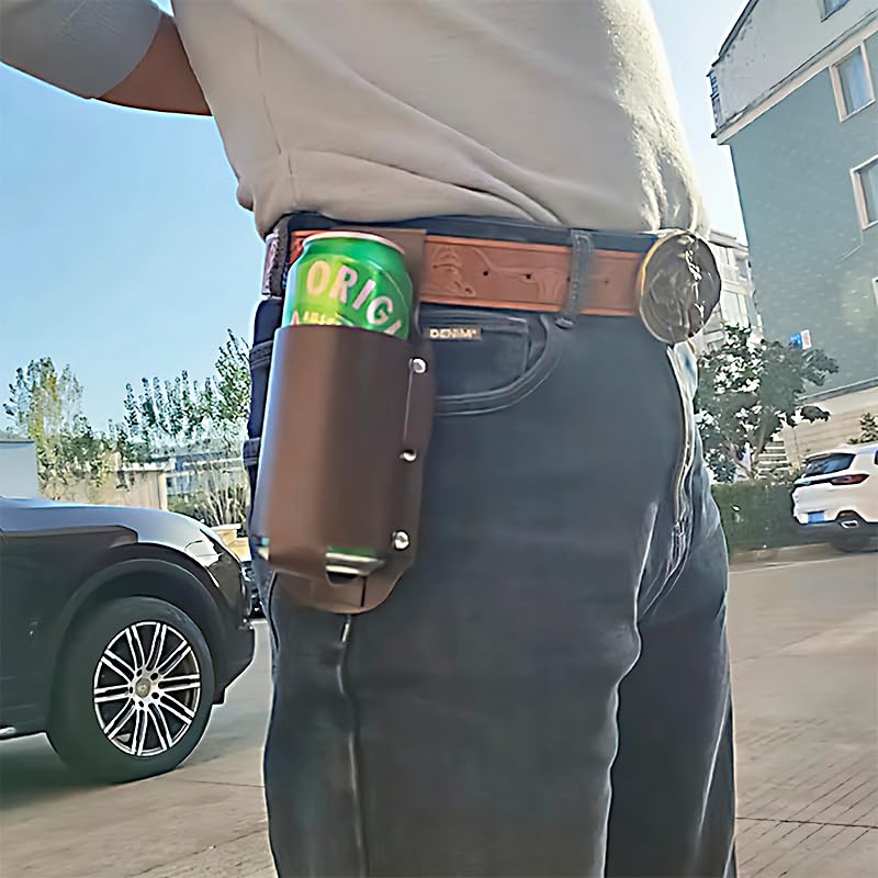 Wixine 2Pcs Outdoor Hiking Wine Bottles Waist Beer Belt Climbing Beverage Holster Holder Portable
