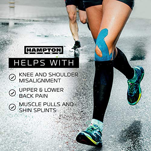 Hampton Adams Kinesiology Tape, Uncut Roll, Waterproof Muscle Support - color: Blue, size: 2in x 135ft (1 Roll)