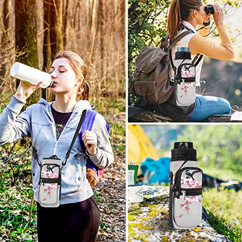 25/32/40/64oz Water Bottle Bag Holder Carrier-Insulated Crossbody Sling Case Sleeve with Strap & Pockets for Men Women Gym Cycling Travel Walking Hiking Camping - color: WBH-19, size: 25oz