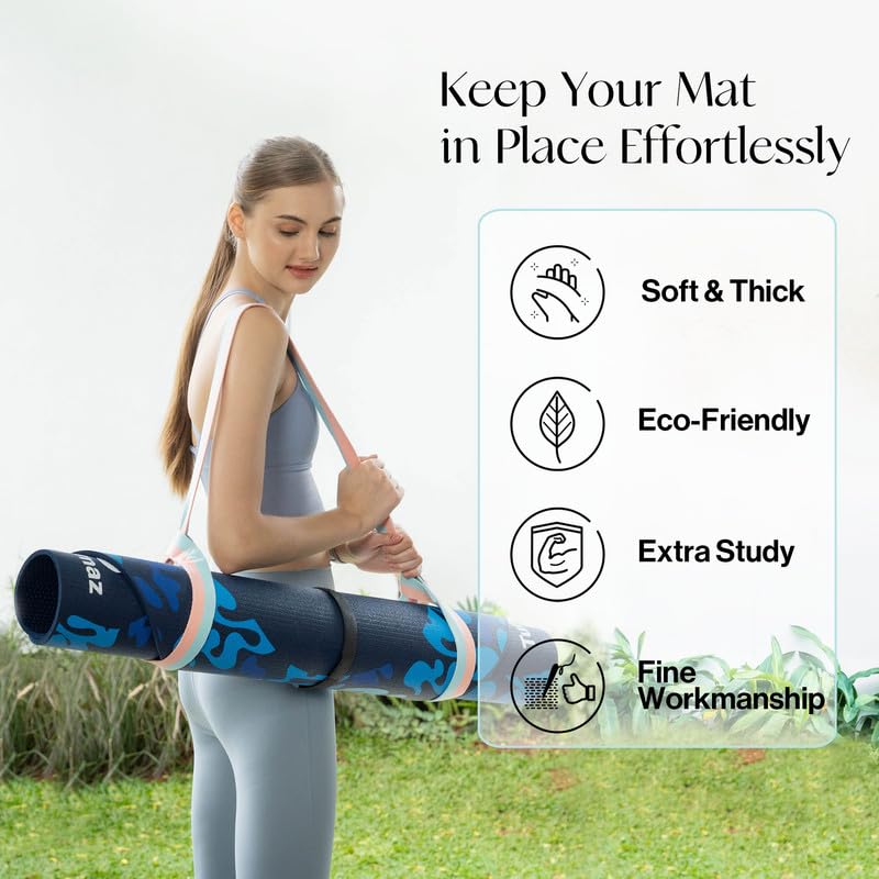 Tumaz Foot Roller & Turquoise Yoga Strap Bundle - Plantar Relief + Portable Fitness Gear