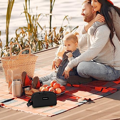 Cerbonny Small Cooler Bag,Freezable Lunch Bag,Built-in ice pack - color: Black