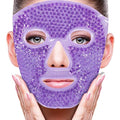 ZNÖCUETÖD Face Ice Mask Facial Ice Packs Gel Hot Cold Compress for Women - color: Purple