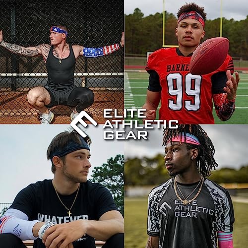 40+ Designs! Unisex Headband/Sweatband. Best for Sports, Fitness, Working Out, Yoga. Tapered Design - color: PUERTO RICO FLAG