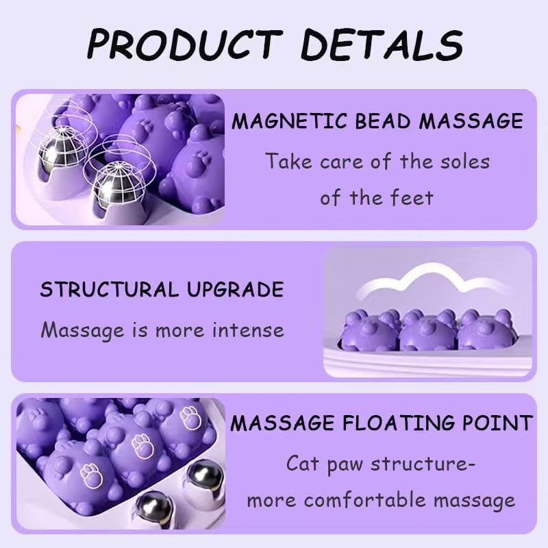 2026 New Portable Double Foot Massage Roller, Plantar Fasciitis Relief, Dual Foot Acupressure Therapy for Stress Relief and Improved Circulation, Reflexology Tool for Home & Office Use