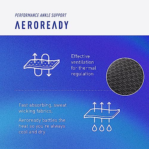 Adidas Aeroready Performance Support Ankle Sleeve, Seamless Knitted Ankle Compression Sleeve - size: Medium, style: Ankle Support