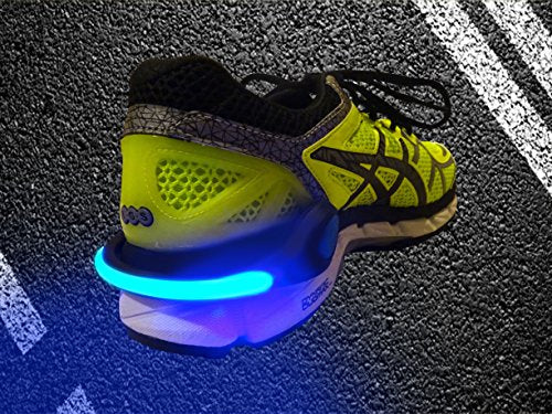 Schatzii | Firefly Running & Biking Safety Lights | Comfortable & Lightweight | Be Seen and Stay Safe at Night | Easily Clips to Any Shoe | Replaceable Battery | Red