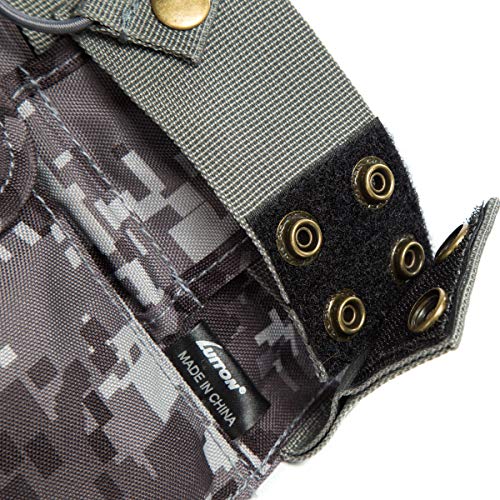Radio Shoulder Holster Chest Harness Holder Vest Rig for Two Way Radio Chest Front Pack Pouch Walkie Talkie Case with Front Pouches for Kenwood Arcshell Retevis Baofeng UV-5R F8HP UV-82 888S(Camo) - color: camo