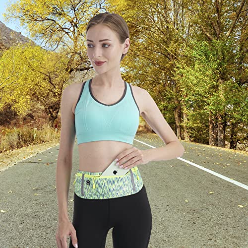 USHAKE Slim Running Belt, Bounce Free Fanny Pack Phone Holder - color: Green