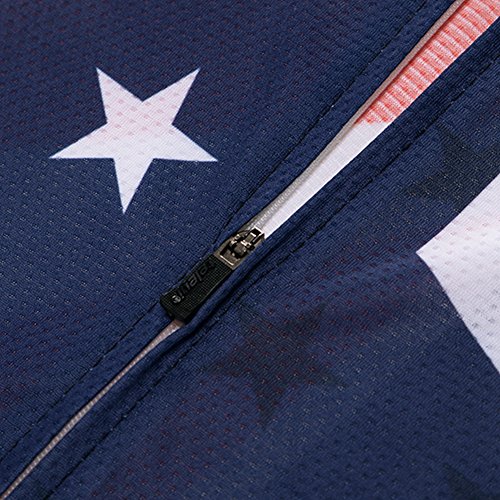 Men's USA Cycling Jersey Short Sleeve Biking Shirts Breathable with Pockets - color: Team, size: XX-Large