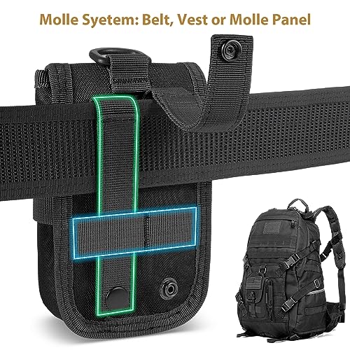 SOWHUP Tactical Molle Pouch Cell Phone Pouch Holster Small Utility EDC Pouch Gadget Organizer Bag - color: Black2