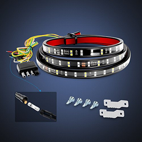 Nilight 60 Inch Truck Tailgate Light Bar Double Row 264 LEDs - color: Tailgate Red White