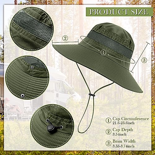 Janmercy 2 Pcs Men's Fishing Vest with Hat for Halloween Cosplay - color: Army Green, size: Medium