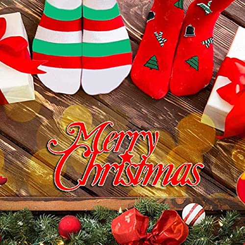 Compression Socks for Women&Men 20-30mmHg Graduated Knee High Stocking - color: 06-6 Pairs Christmas series, size: Small-Medium