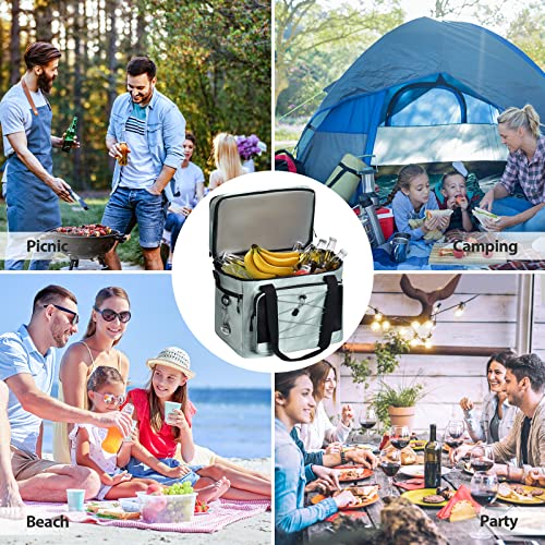 Maelstrom 24/30/60 Can Soft Cooler Bag, Double Deck Portable Ice Chest - color: Grey, size: 60 Can
