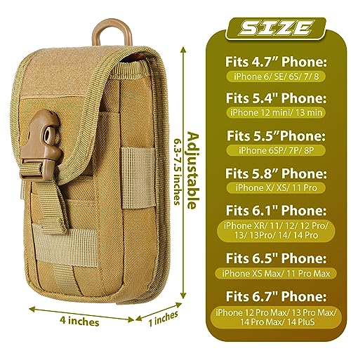 SOWHUP Tactical Molle Pouch Cell Phone Pouch Holster Small Utility EDC Pouch Gadget Organizer Bag - color: MC2