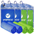 YQXCC 4 Pack Cooling Towels, 40"x12", Ice Cool Towels for Neck & Face - color: 2 Dark Blue, 2 Green