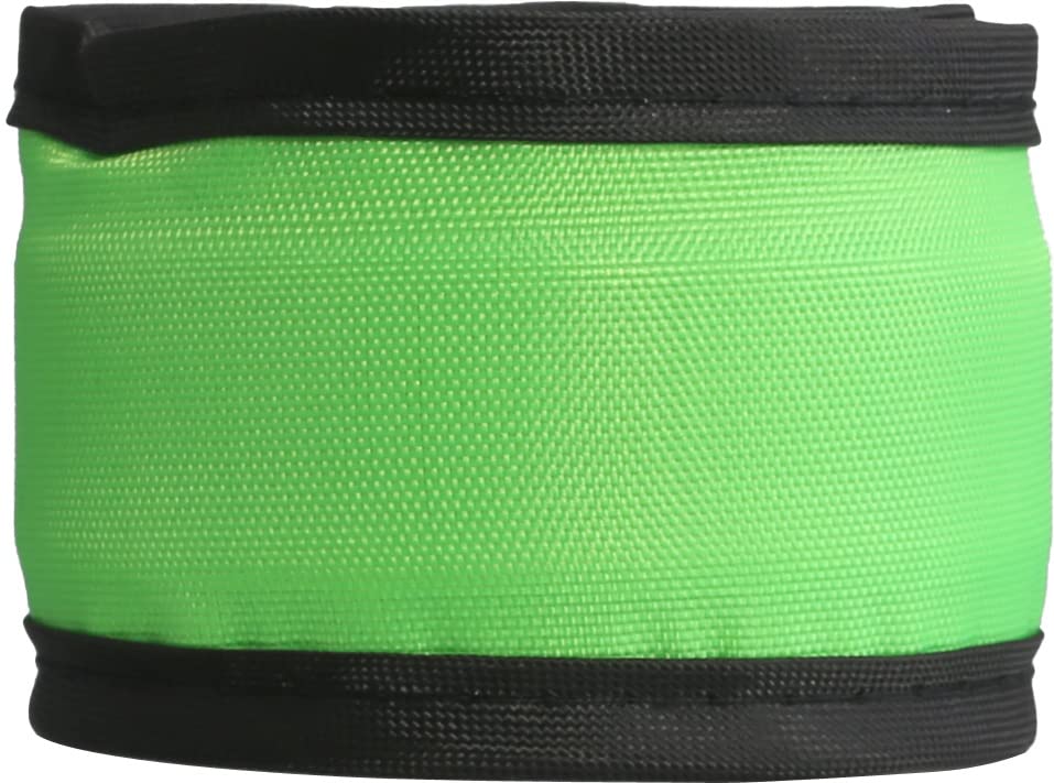 2 Pack Reflective Gear Flashing LED Slap Sports Wristbands, Safety Lights Arm Bands - Magic Band Running Lights for Runners - for Night Walking, Cycling and Running (Green/Orange)