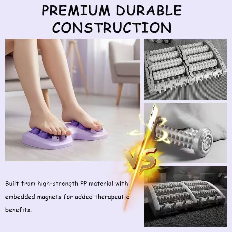2026 New Portable Double Foot Massage Roller, Plantar Fasciitis Relief, Dual Foot Acupressure Therapy for Stress Relief and Improved Circulation, Reflexology Tool for Home & Office Use