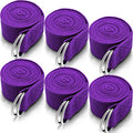 6 Pcs Yoga Straps for Stretching 8 Ft, Safe D Ring Buckle - color: Purple
