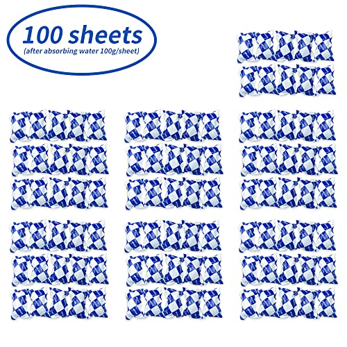 Reusable Dry Ice Packs for Shipping & Storage - Long Lasting Cold Packs for Lunch Box & Coolers - Ideal for Frozen Food & Drinks - style: 3.3" x 4.7" 100pcs