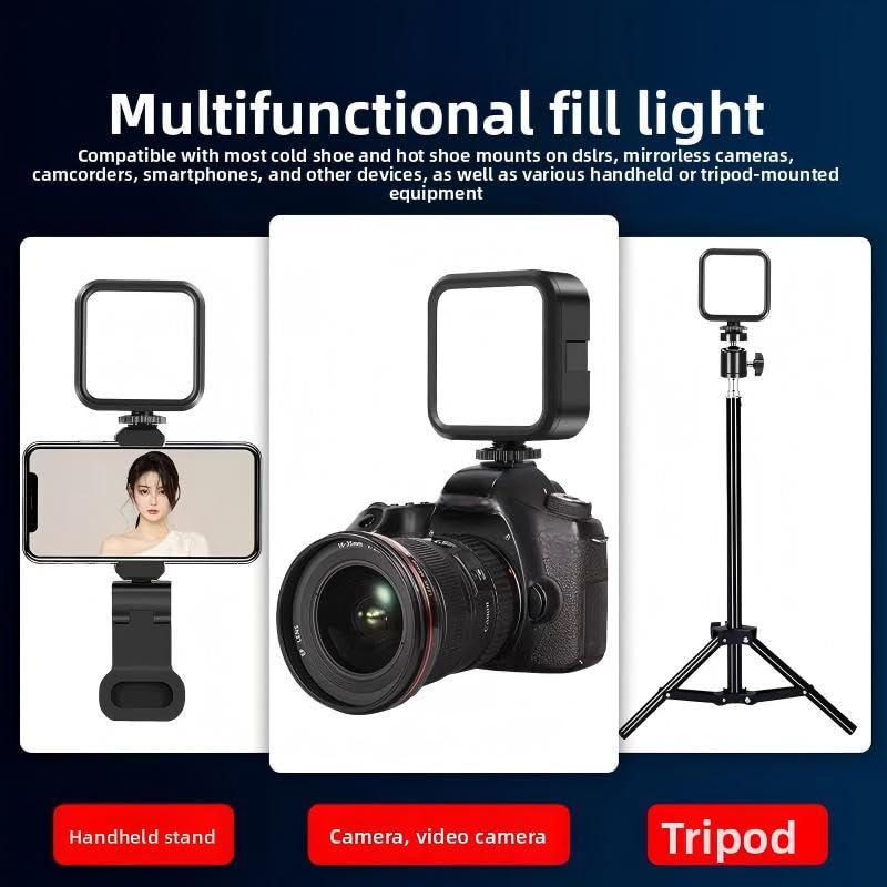 RGB Video Light, 2000mAh Magnetic LED Camera Light, 3 Cold Shoe - size: RGB Light